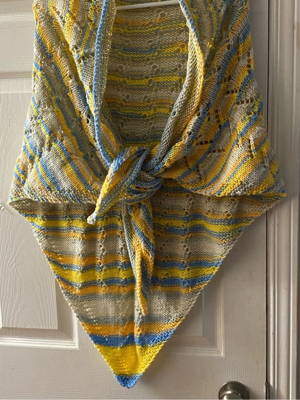 Hand Knitted Triangle Shawl